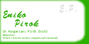 eniko pirok business card